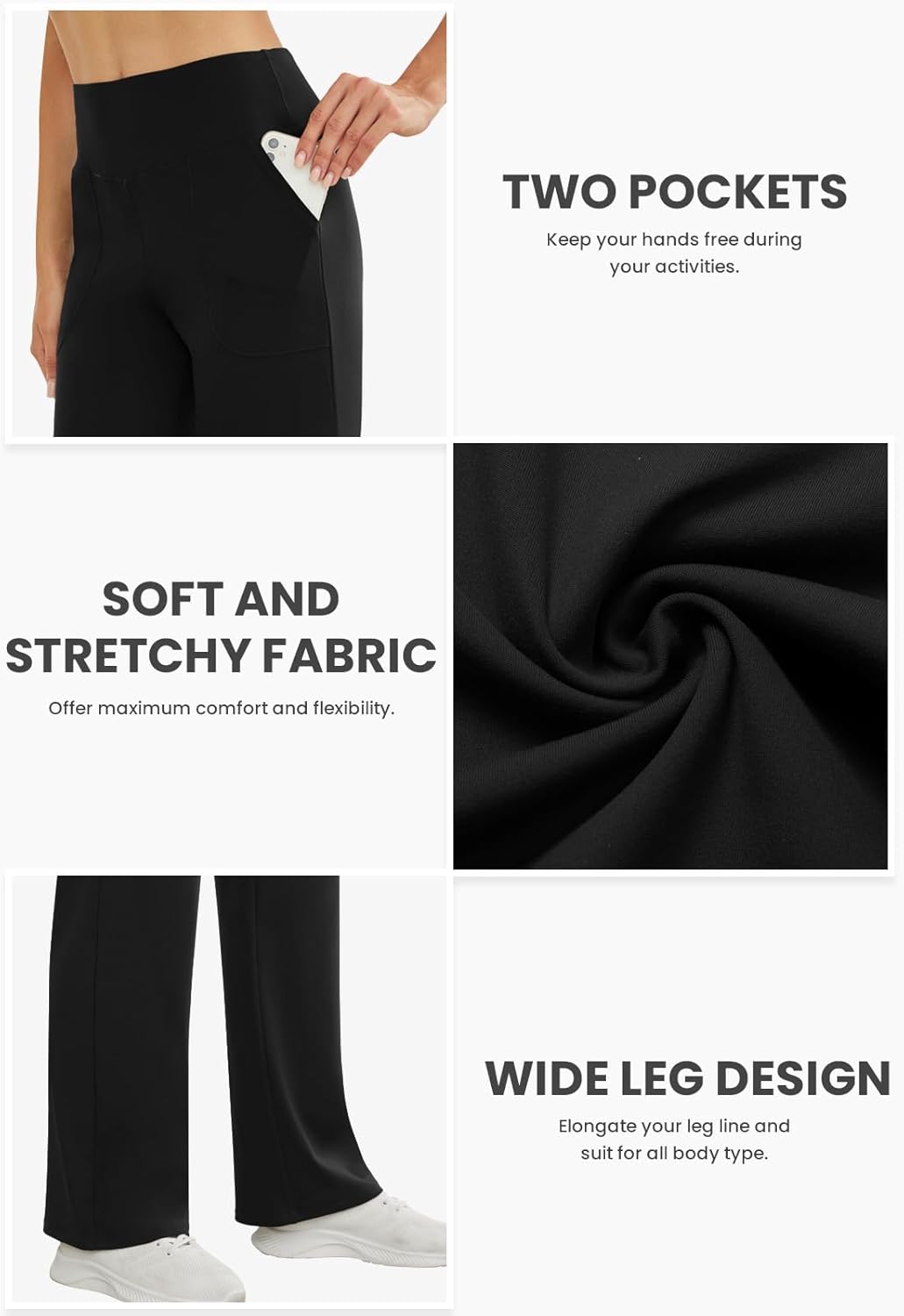 Women's High-Waisted Wide-Leg Yoga Pants