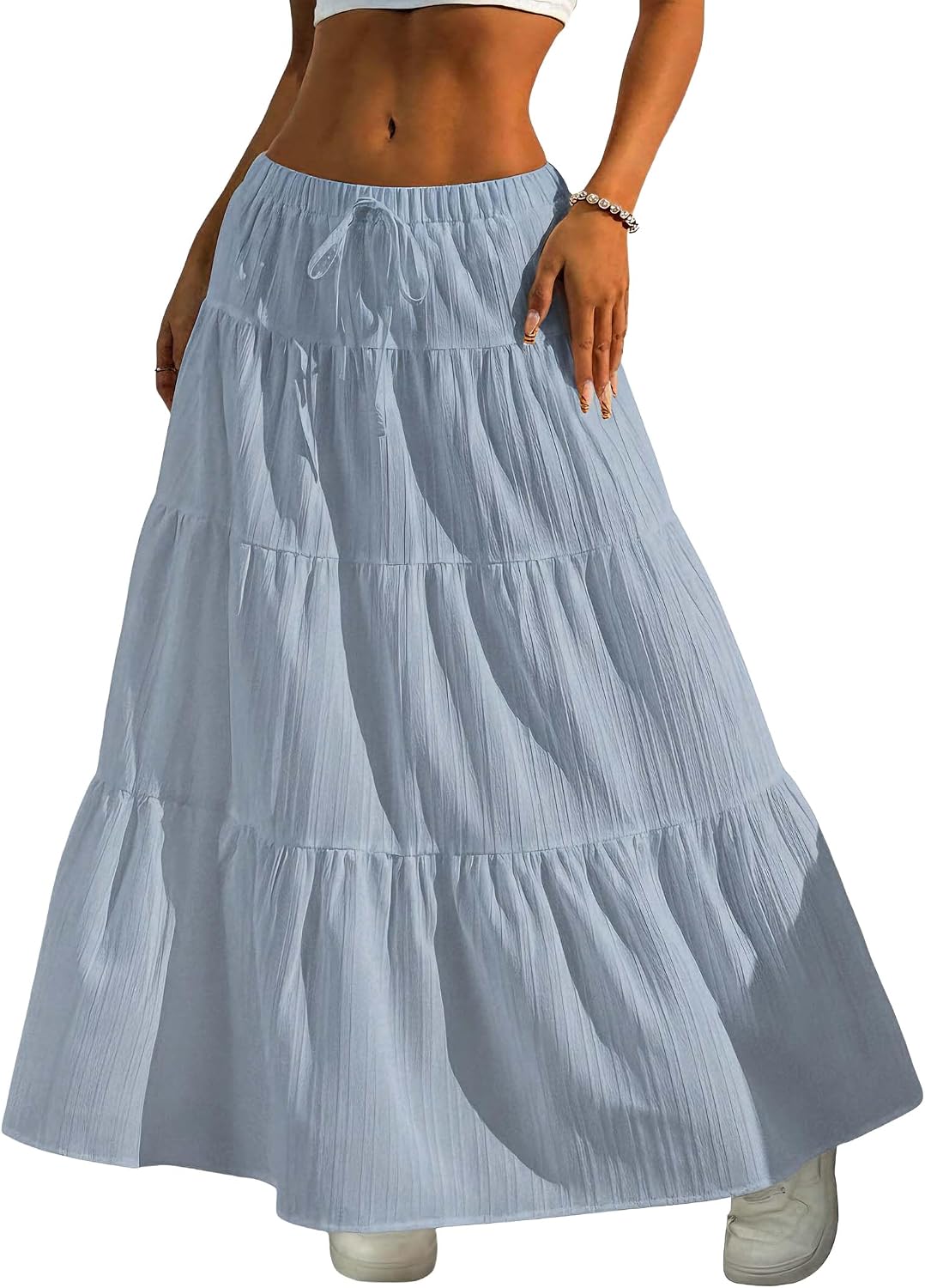 Women's Bohemian-Style Flowy Maxi Dress – Elegant A-Line Maxi Dress