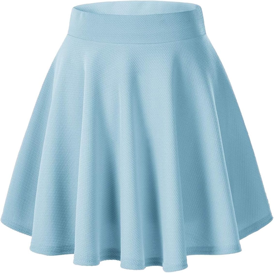 Women's Basic Versatile Stretchy Casual Mini Skater Skirt with Slight Flare (Plus Size/XL, Black)
