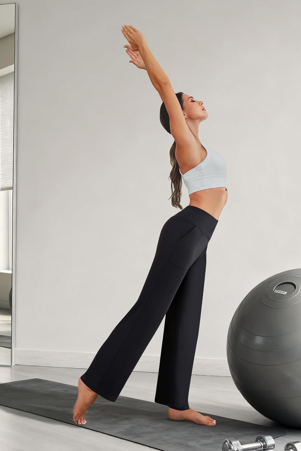 Women's High-Waisted Wide-Leg Yoga Pants