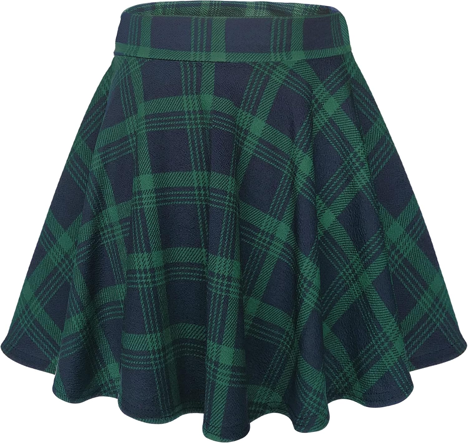 Women's Basic Versatile Stretchy Casual Mini Skater Skirt with Slight Flare (Plus Size/XL, Black)