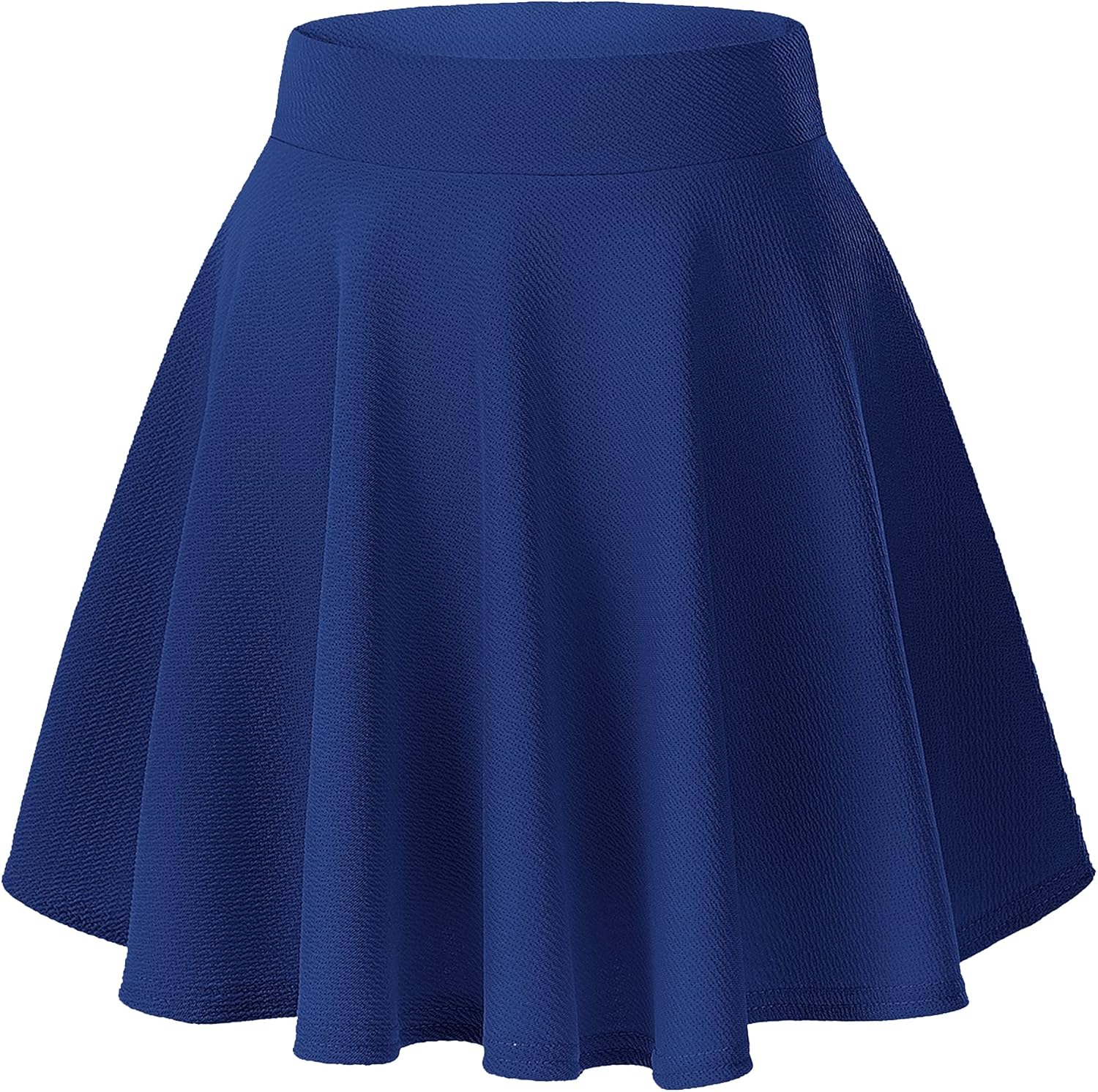 Women's Basic Versatile Stretchy Casual Mini Skater Skirt with Slight Flare (Plus Size/XL, Black)