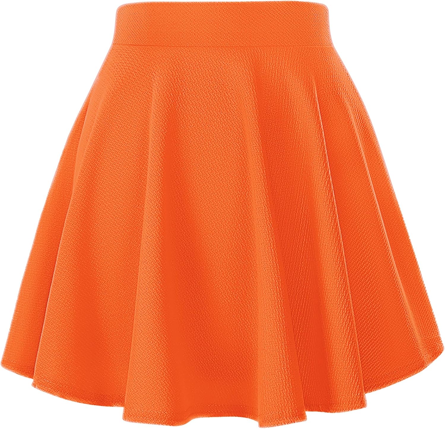 Women's Basic Versatile Stretchy Casual Mini Skater Skirt with Slight Flare (Plus Size/XL, Black)